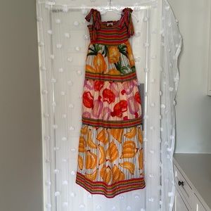 NWT, fun bright and super comfy Maxi dress Farmrio purchased at Anthropologie.